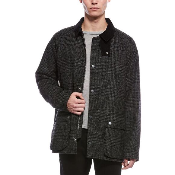 Barbour MensBedale Wool Coat Grey